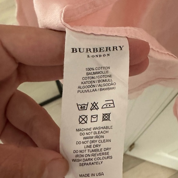 Burberry mens button down shirt size large 16 1/2 - Picture 2 of 5